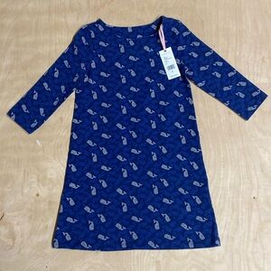 Vineyard Vines Girls Polka Dot Whales Knit Dress